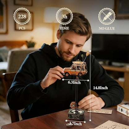 ROKR 3D Wooden Puzzles for Adults, 228 PCS DIY Craft Kit Balance Toy Road Tripper, Creative Christmas/Birthday Gifts for Teens & Adults - style: Road Tripper