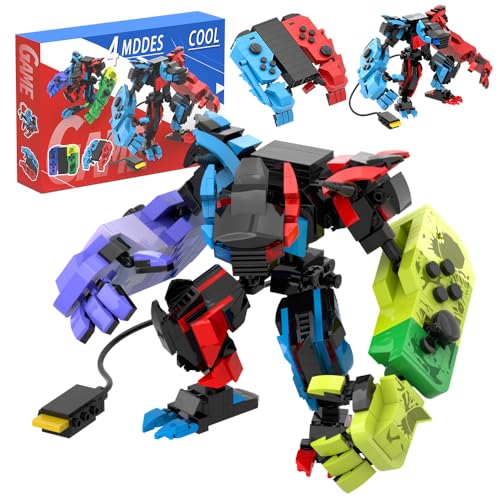 781 PCS Transforming Game Controller Robot Building Kit, 2-in-1 Retro Mecha Building Blocks Set, Gift for Boys, Adults & Collectors, Birthday Room Decor Supplies