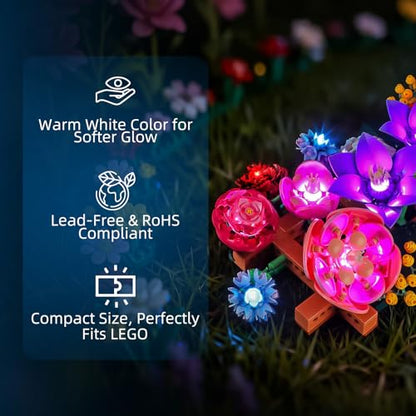 YEABRICKS LED Light for Lego-11503 Botanicals Flower Wall Building Blocks Model (Building Set NOT Included) - style: Only Light LEGO 11503 Flower Wall