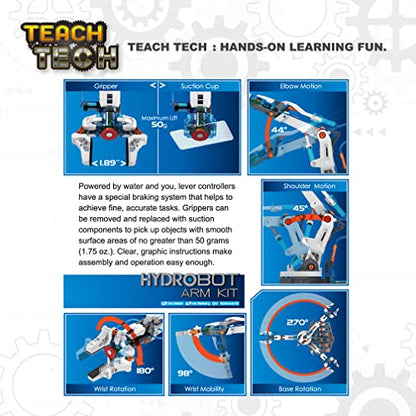 TEACH TECH Hydrobot Arm STEM Hydraulic Building Toy for Kids Ages 12+