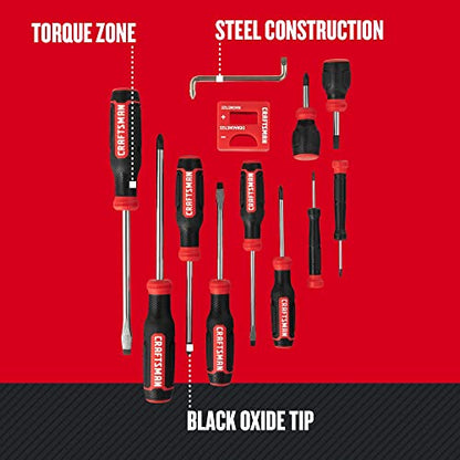 CRAFTSMAN Screwdriver Set, Bi-material, 12 Piece (CMHT65071N) - style: Old Version