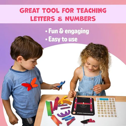 Butterfly EduFields Wooden Alphabet Puzzle Set Montessori Toy for Ages 3-5 - style: Alphanumeric