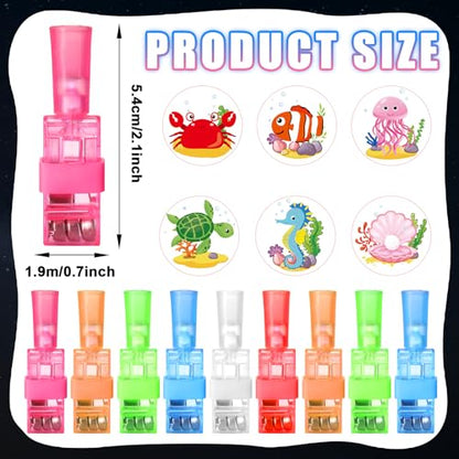 CHUNNIN 36 Pcs Ocean LED Finger Lights Glow in Dark Under Sea Party Favors - style: Sea Animal