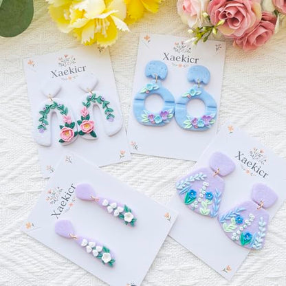 Xaekicr Abstract Shapes Polymer Clay Cutters Set – Clay Cutters for Polymer Molds, Clay Earring and Versatile Tools - color: 2P color