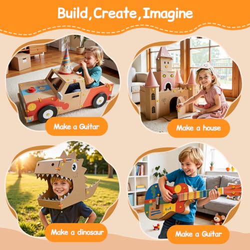 Kids Cardboard Cutter Safe Tool Set 150 Pcs with Storage Box