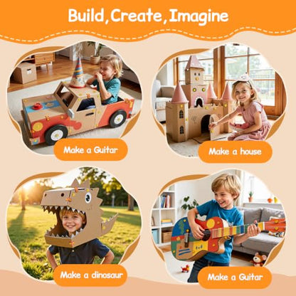 Kids Cardboard Cutter Safe Tool Set 150 Pcs with Storage Box