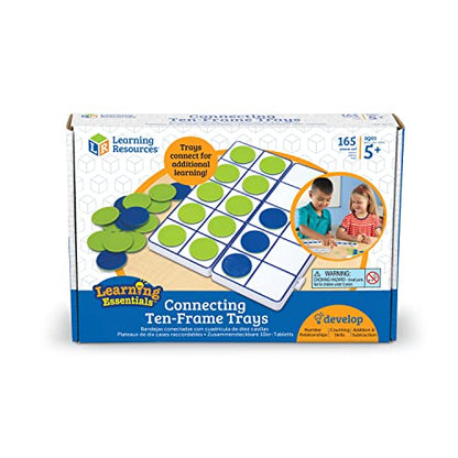 Learning Resources Connecting Ten-Frame Trays, 165 Pieces - style: Connecting Ten-Frame Trays