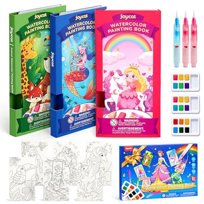 JoyCat 3 Pack Pocket Paint with Water Coloring Books for Kids - style: 3 Pack - Magical Pony & Ocean Princess & Animals