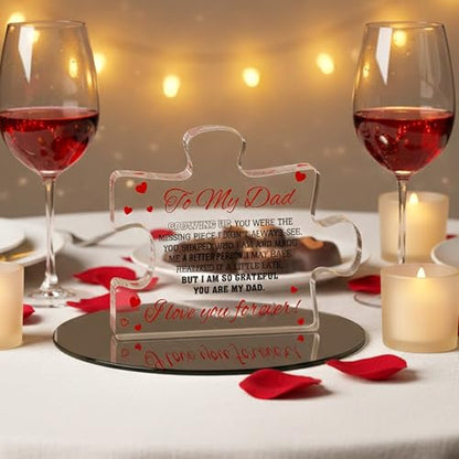 To My Dad – Best Dad Ever Gifts, Valentines Fathers Day Daddy Gifts from Daughter or Son, Golf Dog Bonus Father in Law Birthday Gift - color: Dad02