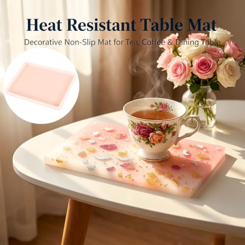 2Pcs Rectangle Epoxy Resin Molds, Large Coaster Silicone Molds - color: Large Coaster Resin Mold