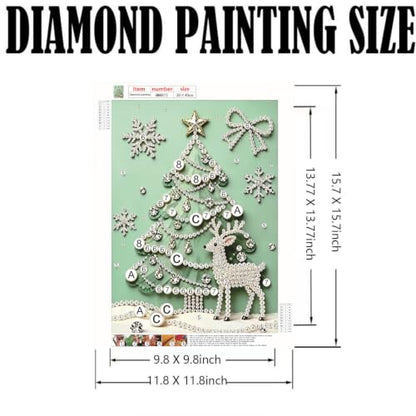 Christmas Tree Pearl Diamond Art Kits For Adults,Elk Diamond Painting Kit - color: GM8872