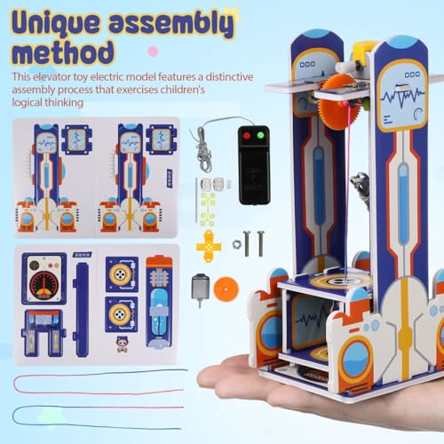 Kids Elevator Stem Project Science Experiment Develop Toy DIY 3D Elevator Puzzle for Age 5+