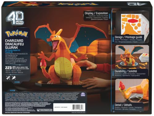 4D Build Pokémon Charizard 3D Puzzle Model Kit, Desk Décor, Shelf Display - style: Charizard 223 pcs