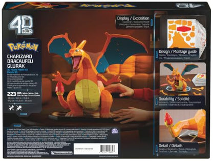 4D Build Pokémon Charizard 3D Puzzle Model Kit, Desk Décor, Shelf Display - style: Charizard 223 pcs