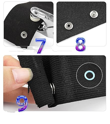 100 Sets Metal 9.5mmSnaps Buttons, Five Claw Buckle Installation Plier Tool Set, Seam Free Invisibility Snap Fastener Plier Tool, Metal Prong Snaps Buttons for Clothing Leather Crafting Sewing