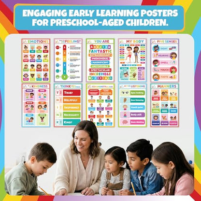 Sproutbrite 11 Pack 11" x 17" - Academic Foundation & Early Learning Bundle - color: Multicolor