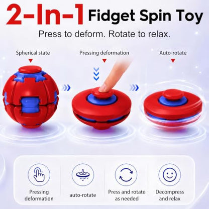 3D Printed Gear Fidget Spinner Toy, Mechanical Kinetic Desk Toy, Portable Sensory Fidget Gadget, Metal EDC Desk Accessory, Creative Office Gift, Flame Red - color: Flame Red