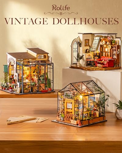 Rolife Flower Shop Miniature House Kit with LED Lights - color: Emily's Flower Shop