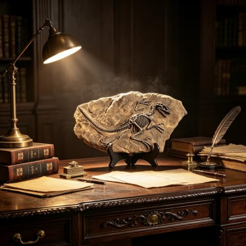 XINDAM Resin Dinosaur Fossil Statue Model Simulated Skeleton Home Office Display Decorative Craft Box Decoration (Style 2) - color: Style 2