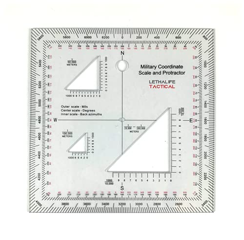 Land Nav Kit with Lensatic Compass, Protractor, Pace Counter & Map Markers