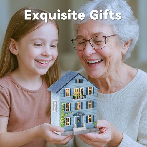 Flever Dollhouse Miniature DIY House Kit Creative Room with Furniture for Romantic Valentine's Gift (Molan House) - color: Molan House