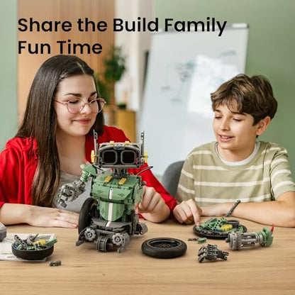 Sillbird Robot Car Building Kit with Remote Control Gift for Boys Ages 8-14