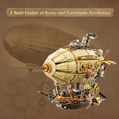 PANTASY Steampunk Airship Building Set for Adults - size: Steampunk Airship