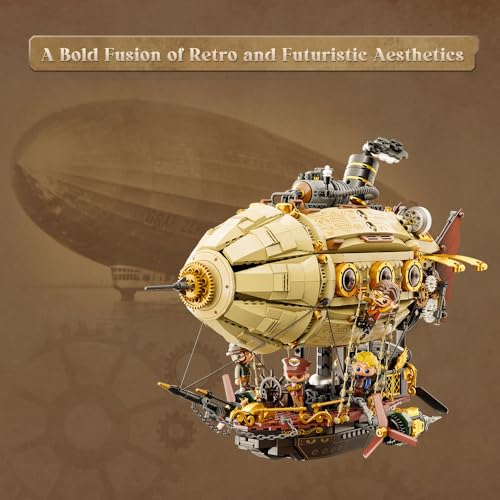 PANTASY Steampunk Airship Building Set for Adults - size: Steampunk Airship