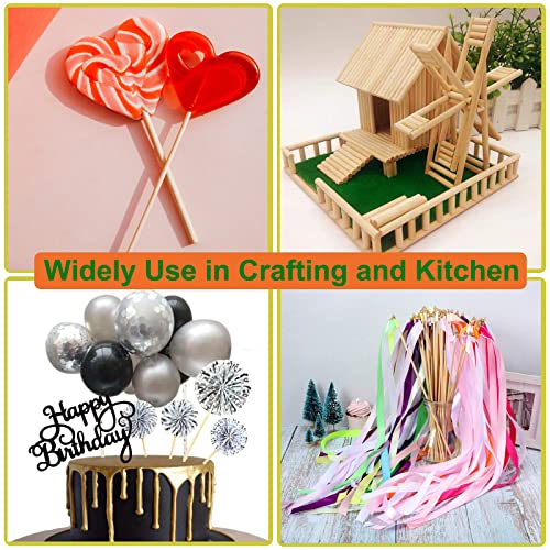 Wood Dowel Rods Wooden Dowels for Crafts, 50 PCS 1/4 x 15 Wooden Sticks for Crafts, Round Macrame Dowels, Unfinished Small Wood Sticks for Crafting, Lollipops, Tiered Cake, Photo Booth Props - size: 1/4"×15"-50PCS