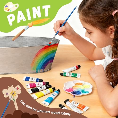 PLANTMEW Paint & Plant Flower Growing Kit for Kids - Fun Kids Gardening Set - Unique Birthday, Crafts & Arts, Gardening Gifts for Girls & Boys, Ages 5, 6, 7, 8-12 Years Old, Easter Gifts for Girls - size: Large Pot