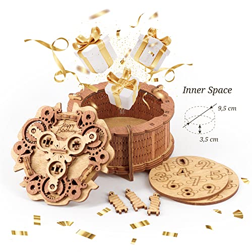 iDventure Birthday Cake, Money Puzzle Box for Adults, Box for Cash Gift - color: Birthday Cake