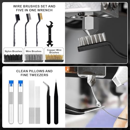 212Pcs 3D Printer Tool Kit with 3D Printer Accessories Bring Tool Box Includes Deburring Ideal for Disassembly Cleaning and Precision Machining Toolboxes - size: L