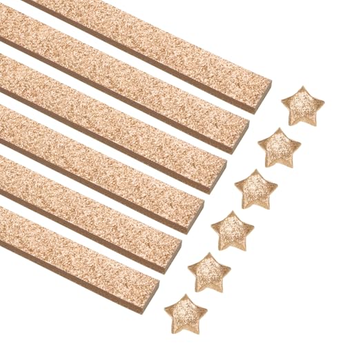 MECCANIXITY 360 Sheets Origami Paper Glitter Stars Papers Light Brown Fold Paper for Beginner Arts Crafts Projects,0.4 x 9.3 Inch - color: Light Brown, size: 0.4 x 9.3 Inch
