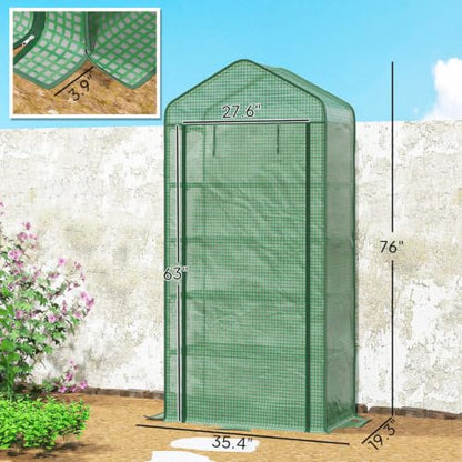5‑Tier Mini Greenhouse, Small Walk‑in Plant Green House, Green - color: Green B, size: Mini