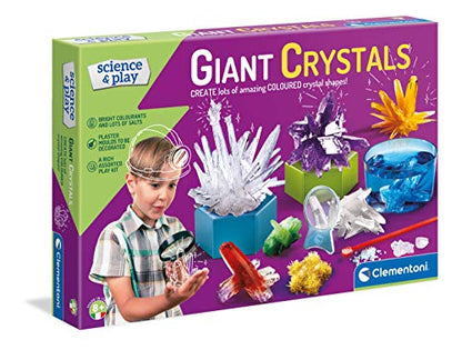 Clementoni - 61729 - Science and Play - Giant Crystals - Science Kit - Laboratory and Esperiment Kit for Kids from 8 Years Old and Older - Made in Italy, (English Version)