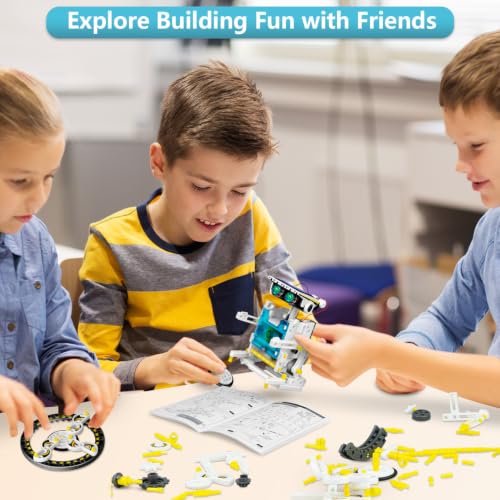 Dioju 13-in-1 Solar Robot Toys for Ages 8 9 10 11 12 Year Old Boys Girls, STEM Science Kits for Kids Age 8-12, Building Experiments Robotics Kit STEM Projects for Kid Christmas Birthday Gifts (White)