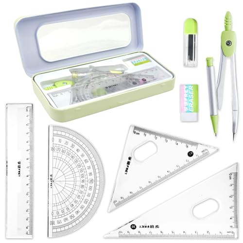 KatchOn Geometry Set for Students - 8 Pieces, Back to School Supplies