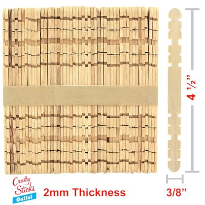 Birch Wood Craft Sticks, 1000 Pack, 4.5 Inch - color: Natural Wood