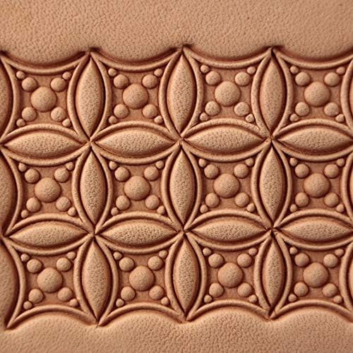 DandS ltd Leather Stamp Tool, Geometric, Professional Steel Craft Tool for Leatherworking, Embossing, Carving & Stamping Leather Projects, Belts & DIY Projects Compatible with Mallet #417