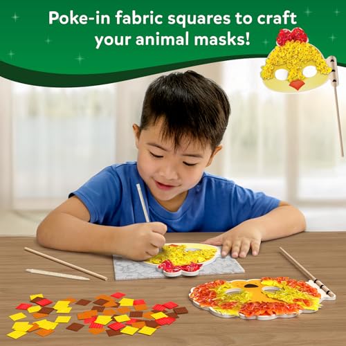Skillmatics Poke-in Art – Animal Masks, Wood Craft Kit, Gift for Kids - style: 9. Animal Masks
