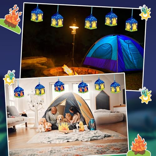 Simgoing 12 Sets Camp Crafts Camping Campfire Vbs Tissue Paper Crafts Kit - style: Camp