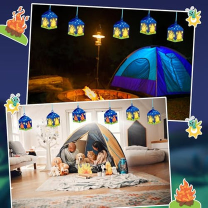 Simgoing 12 Sets Camp Crafts Camping Campfire Vbs Tissue Paper Crafts Kit - style: Camp