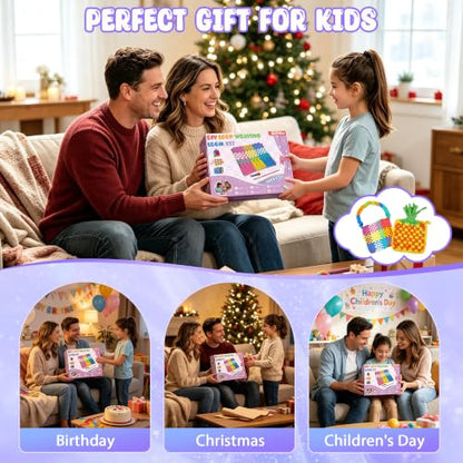 300 Pcs Weaving Loom Kit for Kids, Beginner Craft Kit with 12 Color Loops