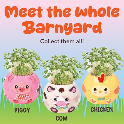 Creativity for Kids Plant-a-Pet Barnyard Pig Kit | Decorate, Plant & Grow Your Own Pet | Chia Seed Gardening Craft | Spring Crafts & Screen-Free Kids Activity (Ages 6+) - style: Chicken