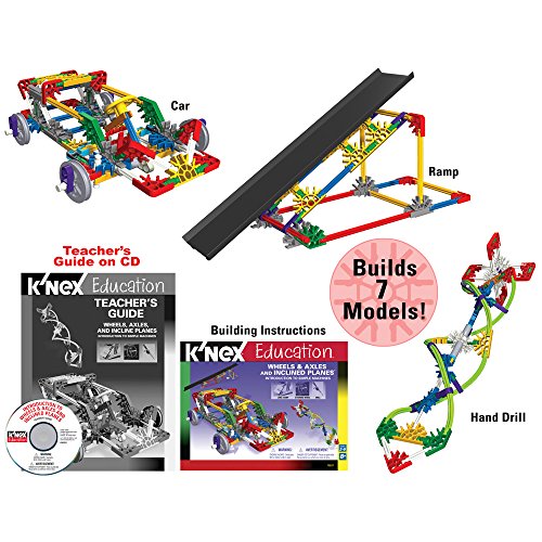 K’NEX Education – Intro to Simple Machines: Wheels, Axles, & Inclined Planes Set – 221 Pieces – Ages 8+ Engineering Educational Toy - style: Wheels, Axles & Inclined Planes