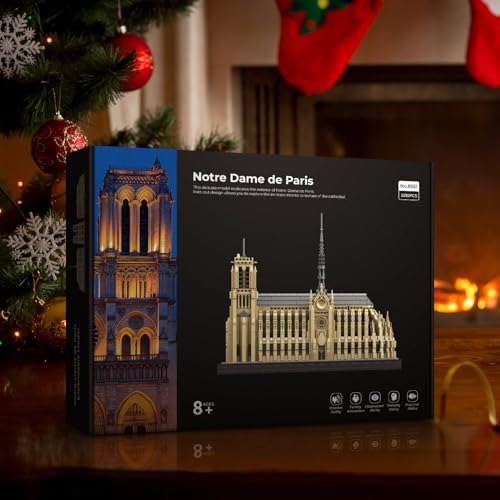 Architecture Notre-Dame de Paris Model Building Block Set, Openable Architecture Model Micro Building Kit Collection Building Toy - color: Notre-dame De Paris-openable