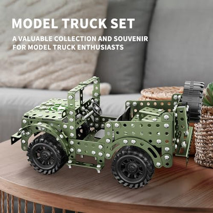 Lucky Doug STEM Building Projects Model Truck Set - Building Toys for Kids Ages 8-12, Assembly Science Army Toys for Boys 8 9 10 11 Years Old - style: 8804