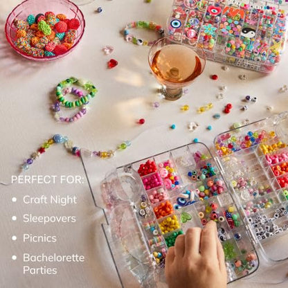 BaubleBar Ultimate DIY Bracelet Kit | 1000+ Pcs | Great for a Gift or Party | Bracelet Jewelry Making Kit with Beads - style: Bracelet Kit