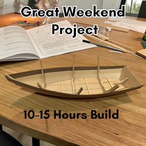 Complete Wooden Model Boat Building Kit - Made in USA - Includes Tools, Glue & Paint - Beginner DIY Dinghy Kit - 1:12 Scale