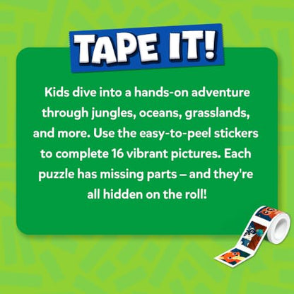 Skillmatics Puzzle Activity – Tape It Animal Sticker Puzzles
